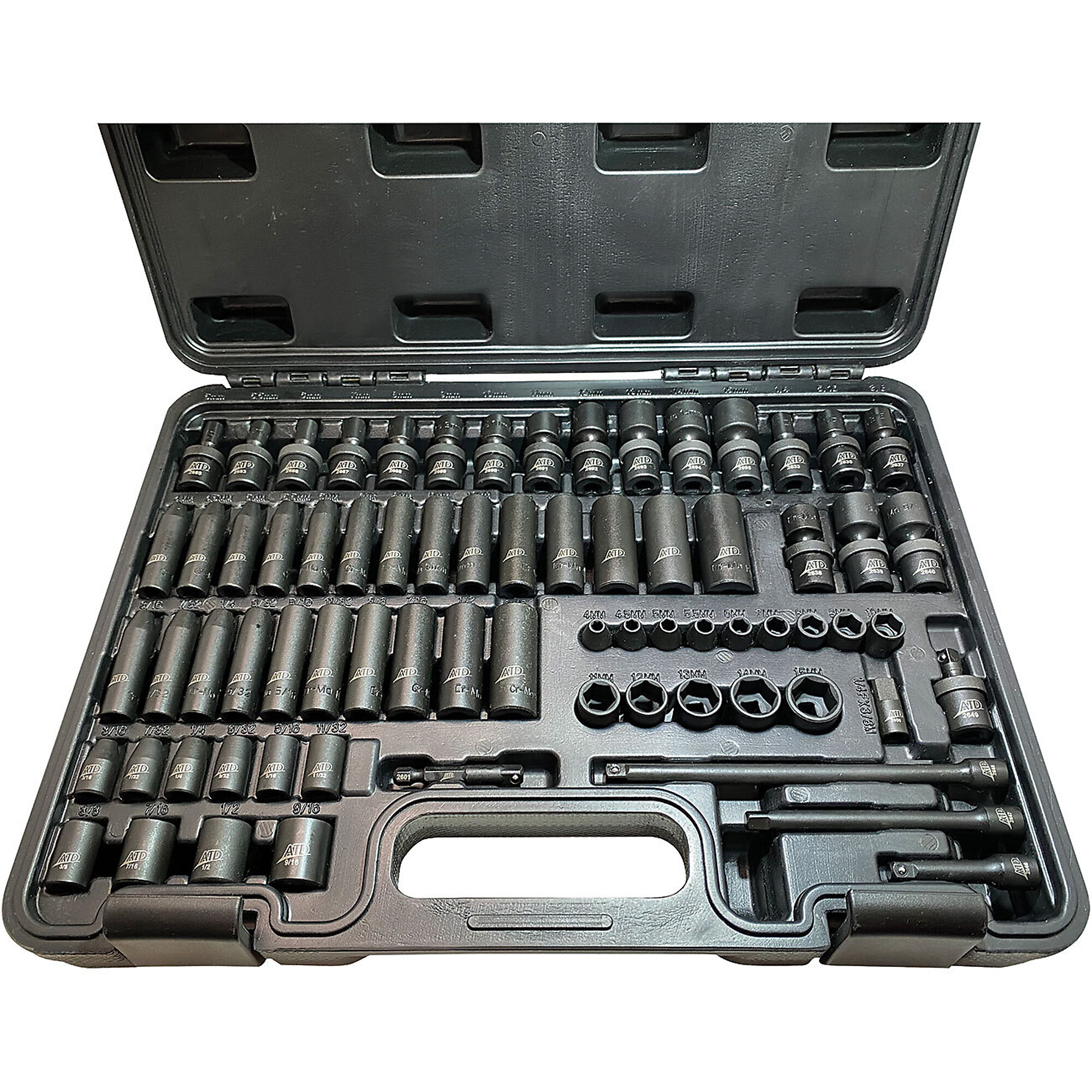 ATD 72Pc 1/4In Dr Impact Socket Set, Model# 10160
